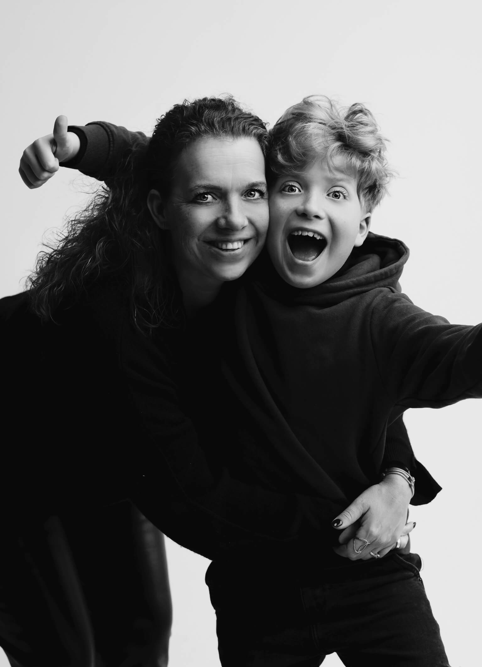 moeder zoon fotoshoot