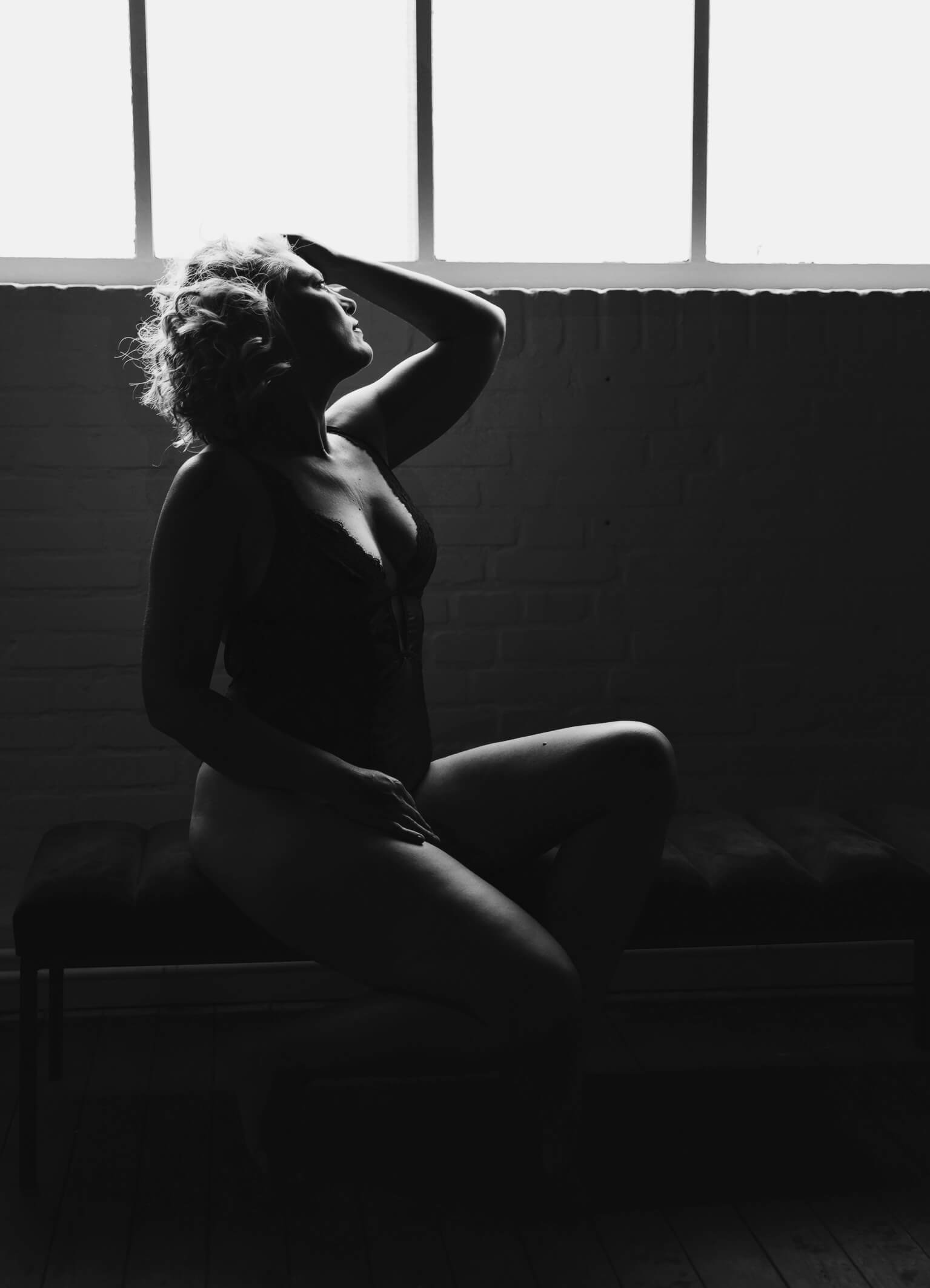 boudoir zwart/wit shoot